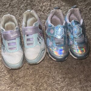Disney Frozen Kids Sneakers - Blue and Silver